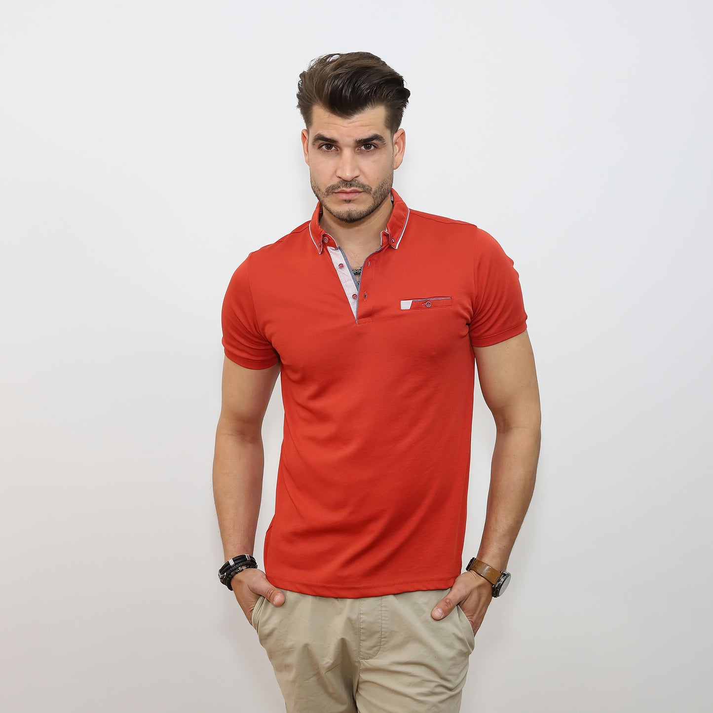 Galléros póló - Piros