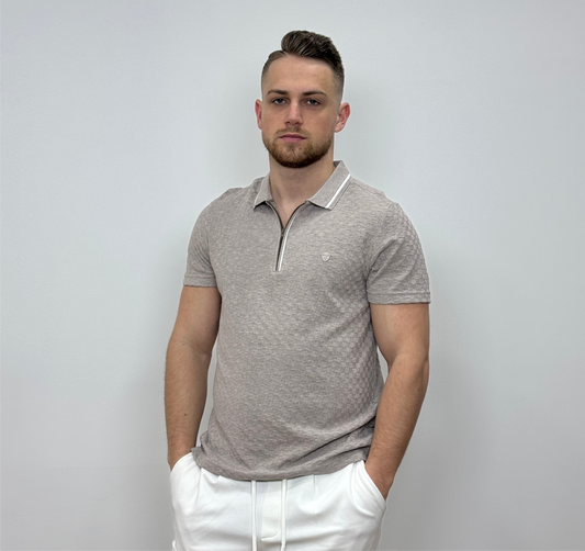 Prémium cipzáros pólóing - Bézs