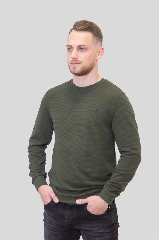 Elegáns Sötétzöld Pulóver