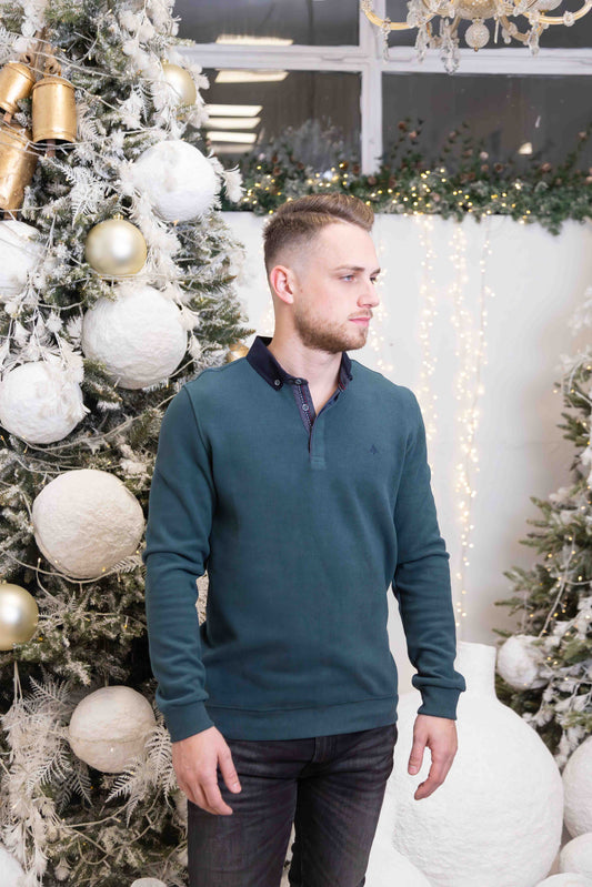 Elegáns Galléros Pulóver