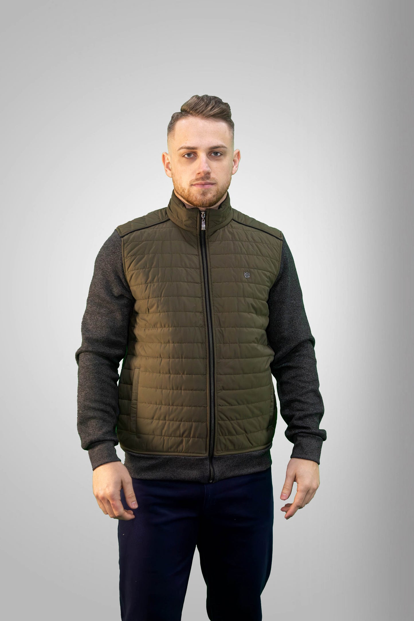 Férfi Kardigán - Sötétzöld